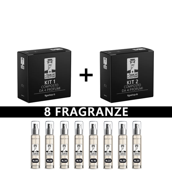 Kit di 4 o 8 Profumi con Fragranze Uniche e Diverse