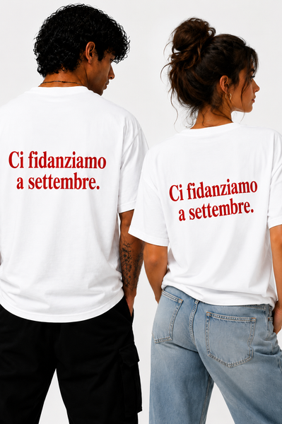 Maglietta Uomo/Donna Ci fidanziamo a settembre