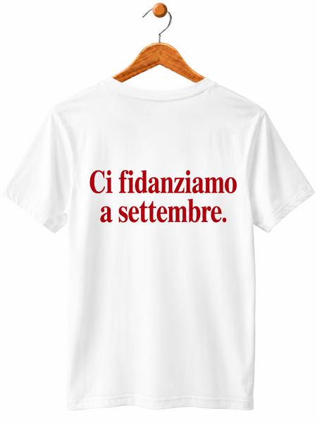Maglietta Uomo/Donna Ci fidanziamo a settembre