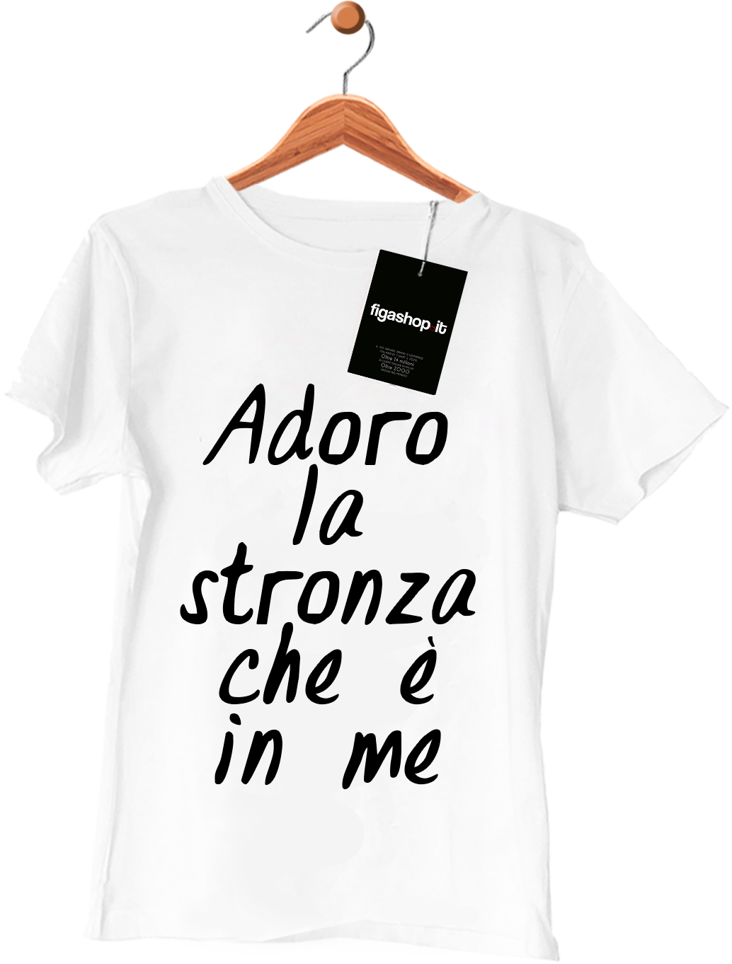 Maglietta Adoro la stronza che è in me - Bianco - Promo