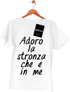 Maglietta Adoro la stronza che è in me - Bianco - Promo