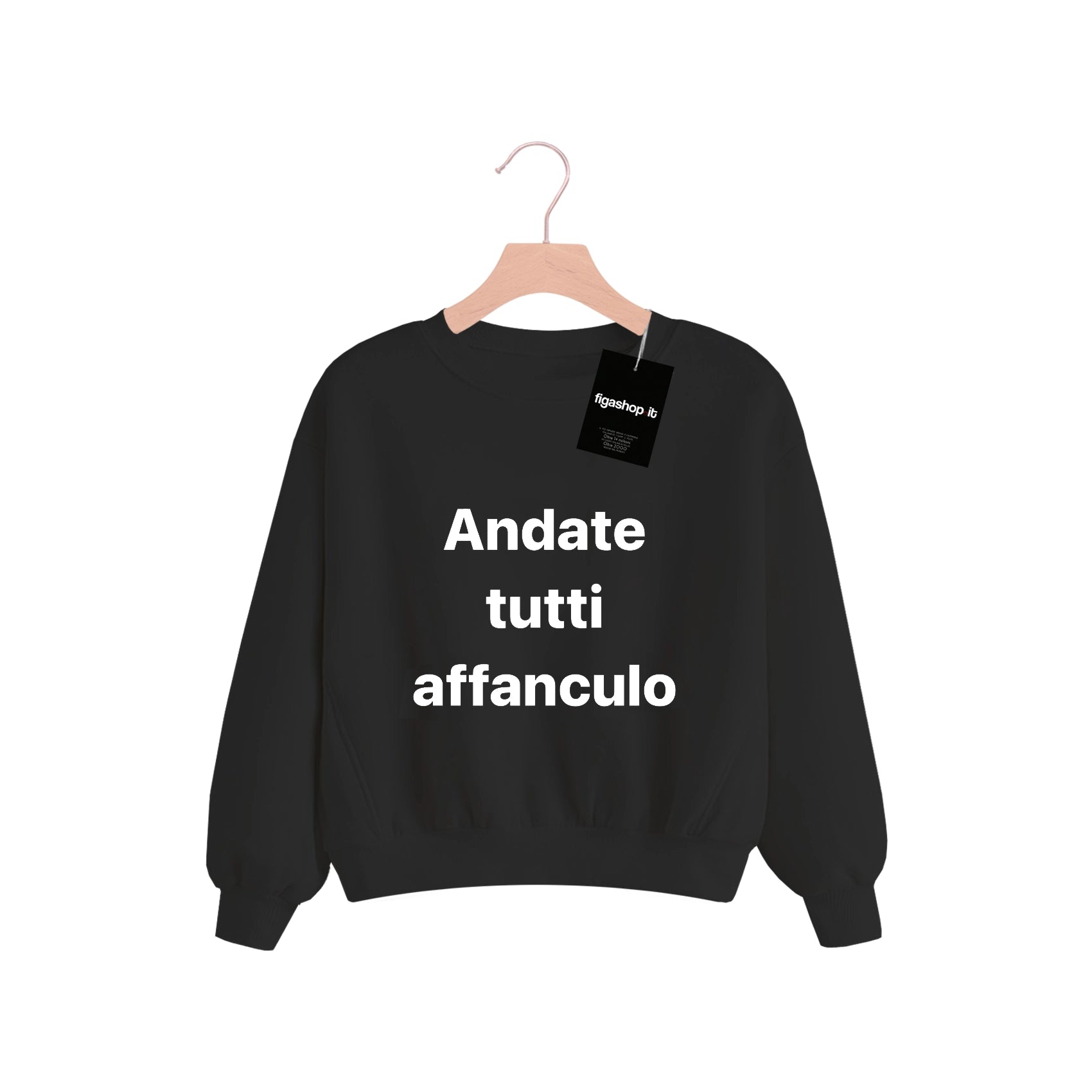 Felpa Bambino Andate tutti affanculo - Nera