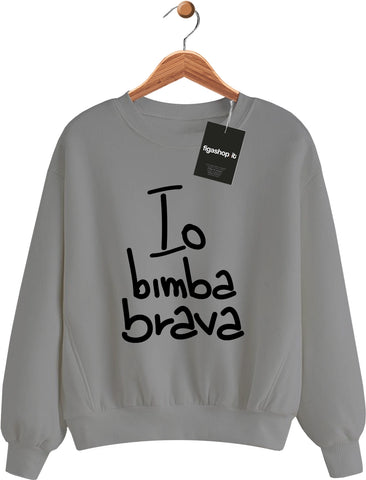 Felpa Bimba Brava - Grigia
