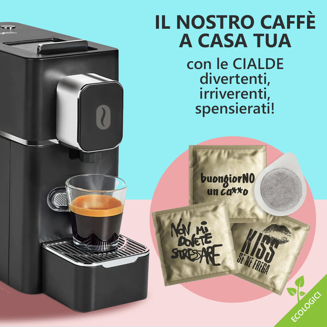Caffè in Cialde da 7,5g – Miscela Pregiata ORO – Qualità Superiore – Confezionate Singolarmente con Frasi Iconiche
