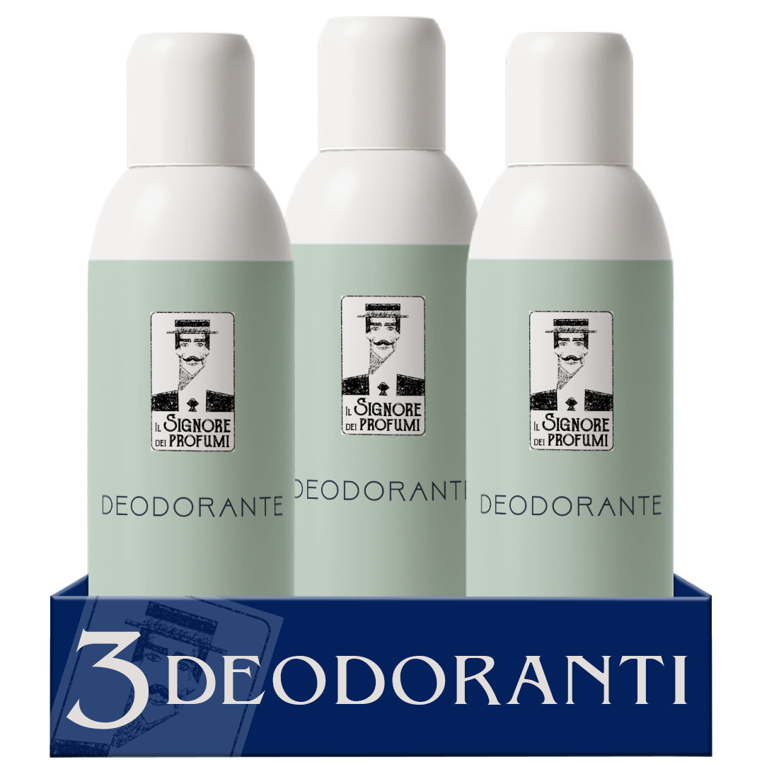 Confezione da 3 DEODORANTI Profumato Spray n.28 - 100 ml - Ispirato a Megamare di Orto Parisi