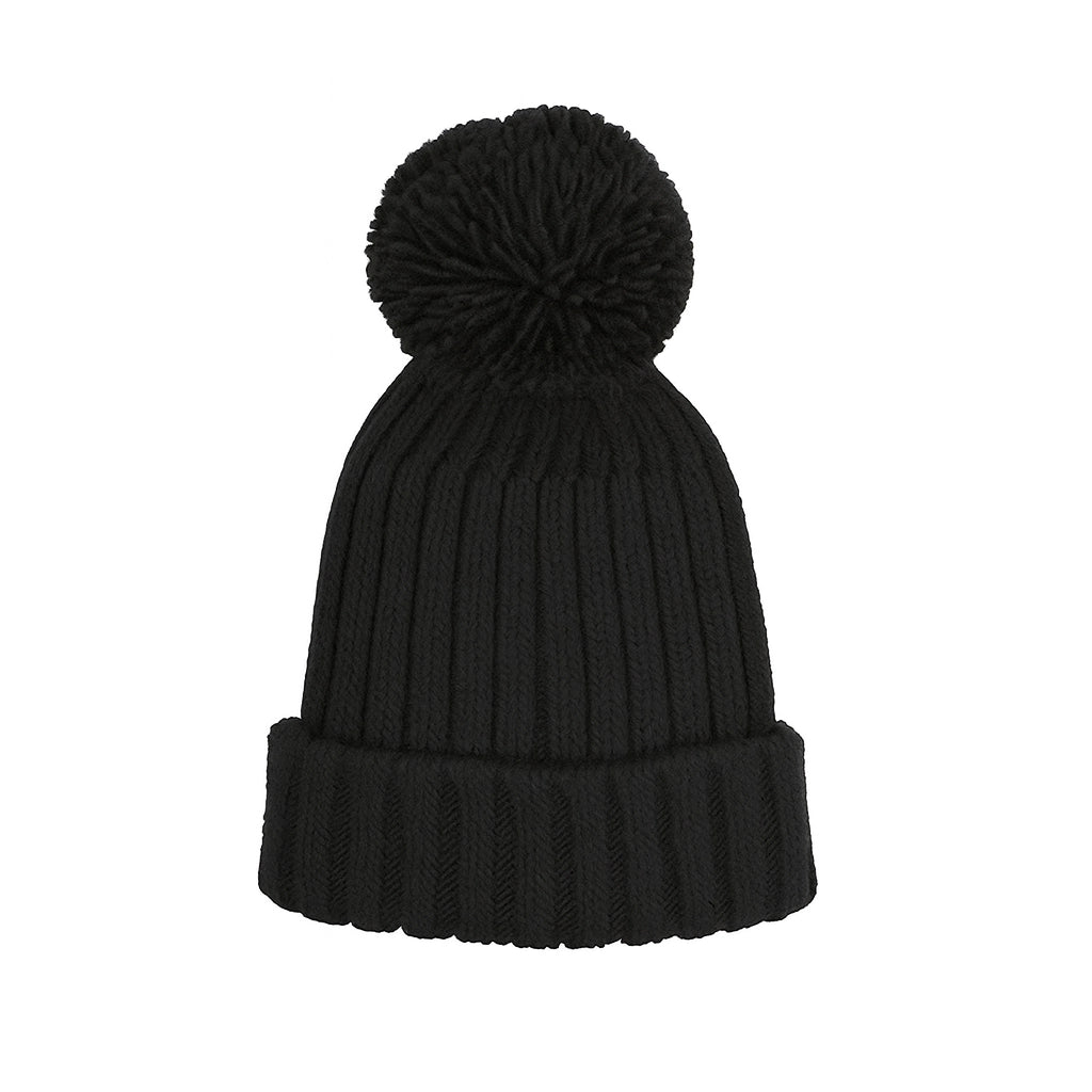 Cappello di lana con Ponpon Nero