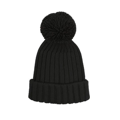 Cappello di lana con Ponpon Nero