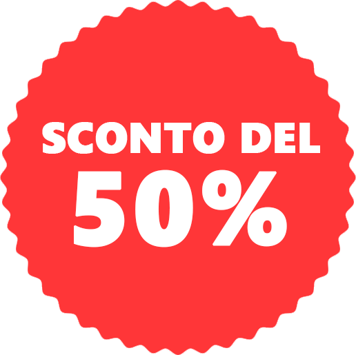 SCONTO 50% PROSSIMO ACQUISTO