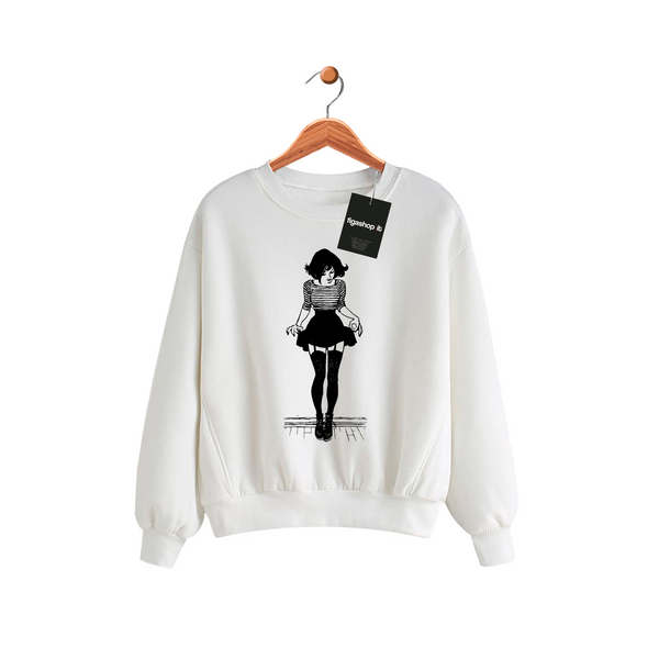 Felpa AMELIE Exclusive Art Collection - Bianca - promo