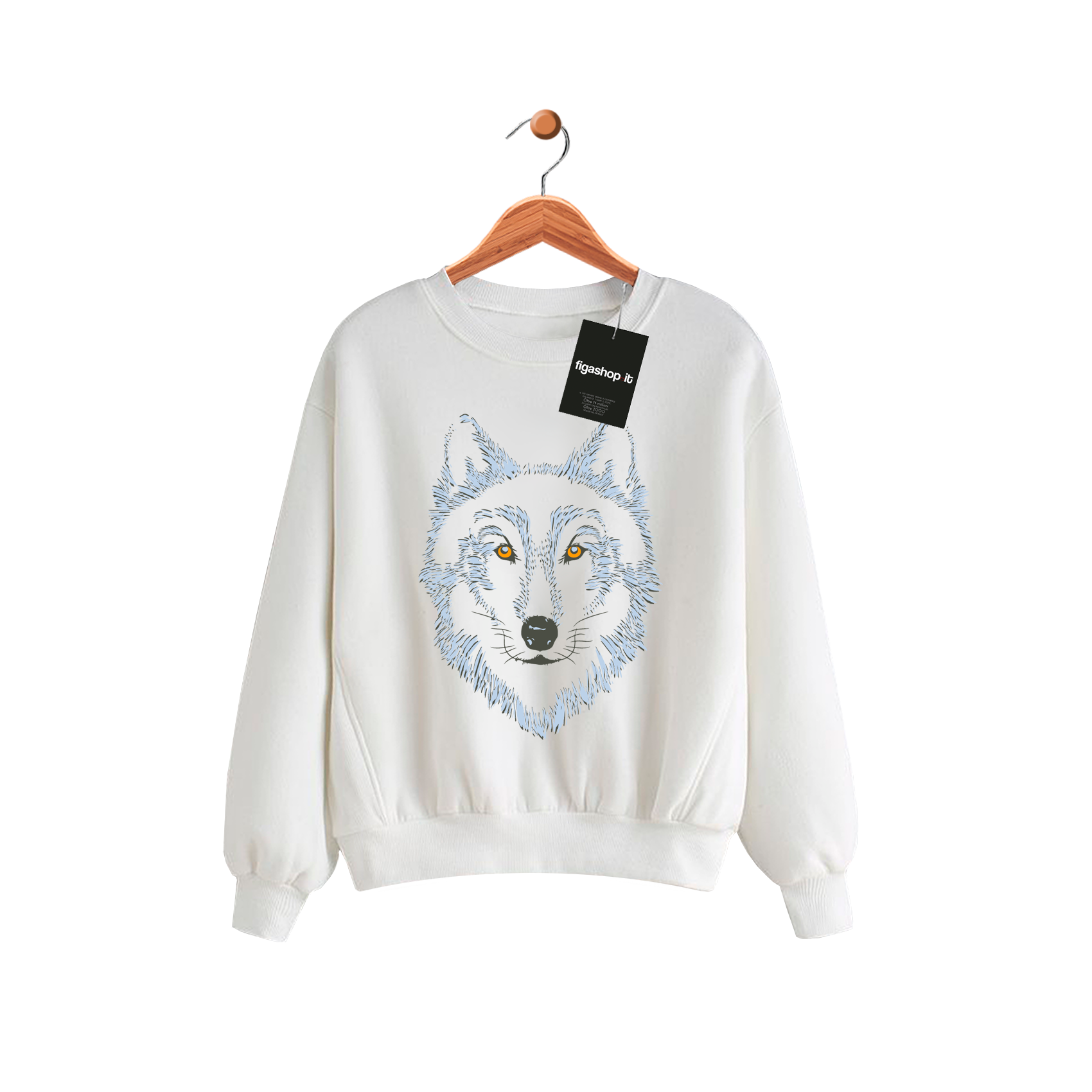Felpa LUPO Exclusive Art Collection Bianca promo figashop