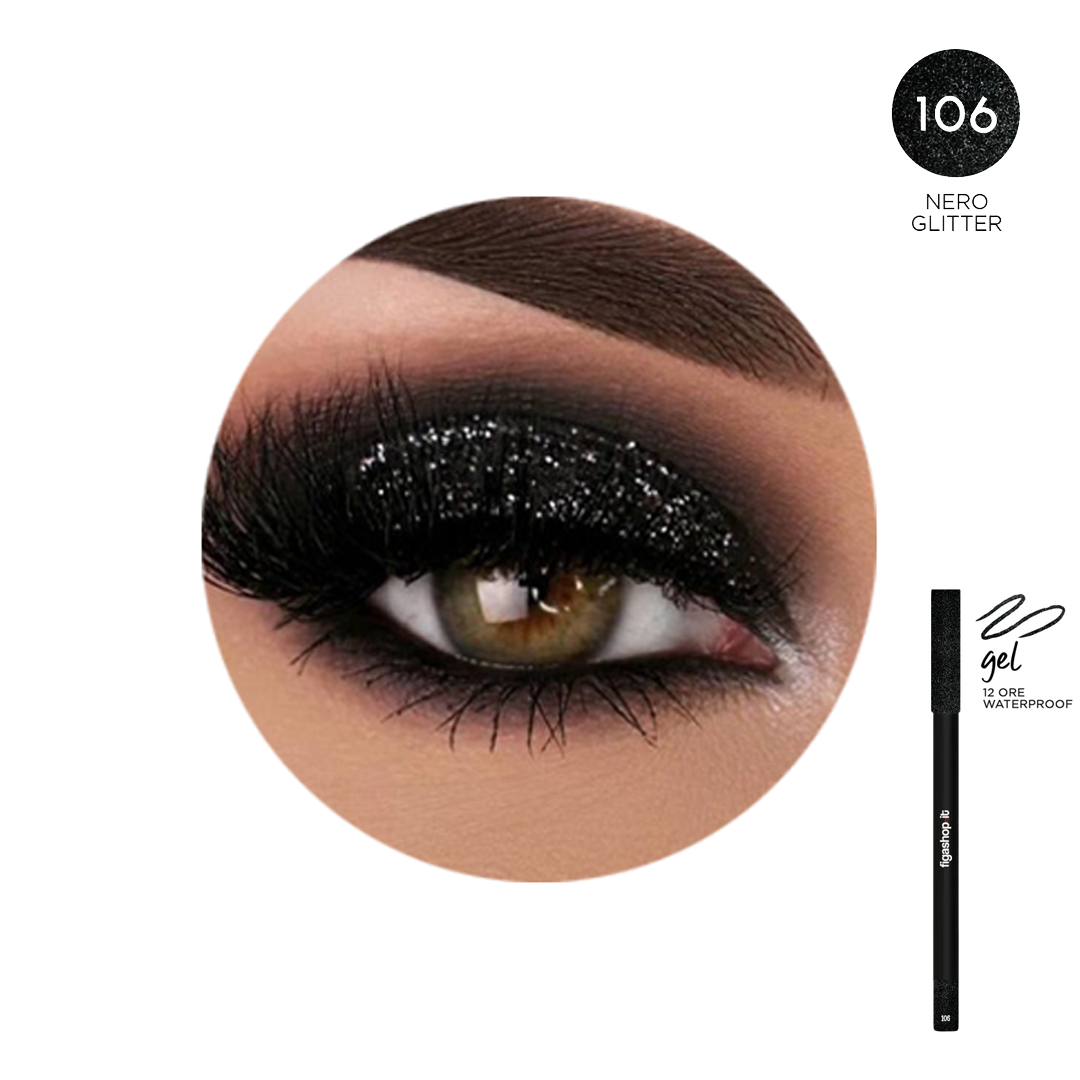 Matita occhi GEL 106 - NERO GLITTER