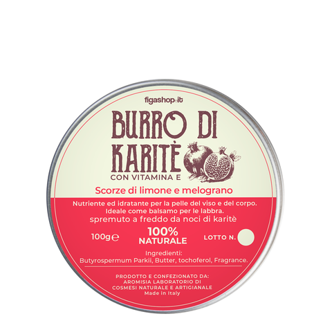 Burro di Karitè con Melograno e Scorze di limone