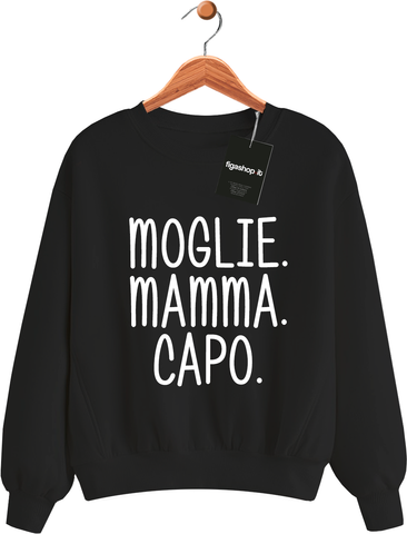 Felpa Moglie Mamma Capo - Nera