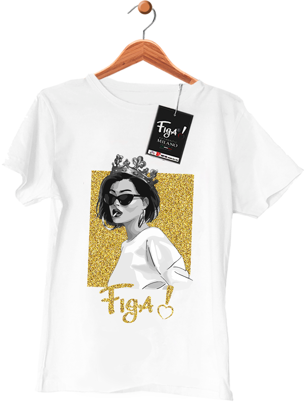 Maglietta Queen Gold Figa Milano figashop