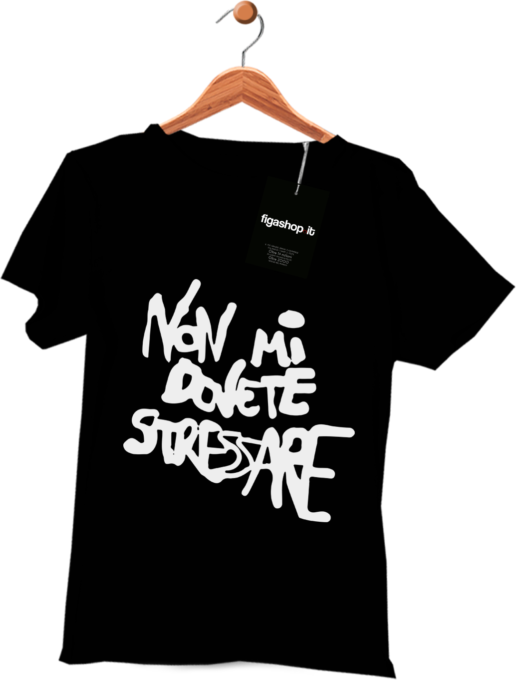 Maglietta Non mi dovete stressare - Nera