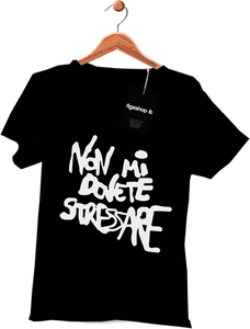 Maglietta Non mi dovete stressare - Nera