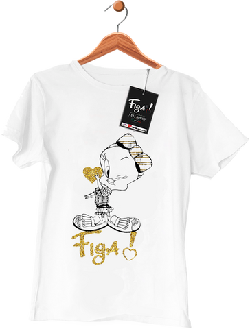Maglietta Titti Gold Figa!® Milano